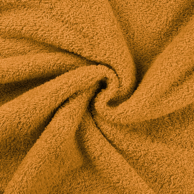 Tissu éponge coton uni, jaune curry