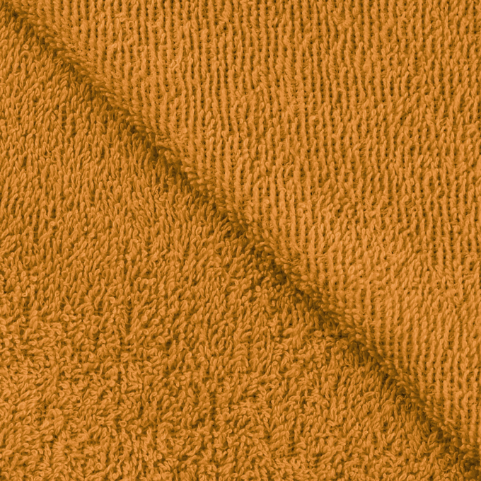 Tissu éponge coton uni, jaune curry