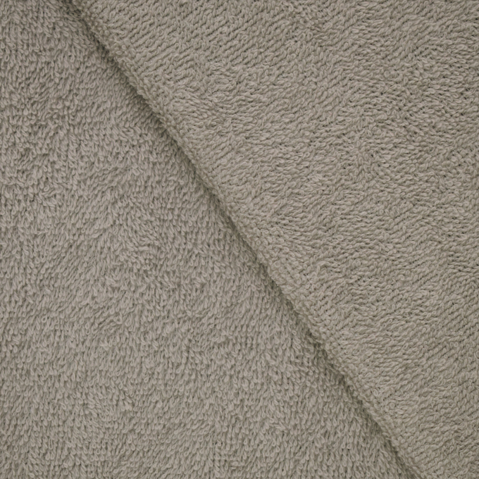 Tissu éponge coton uni, gris clair
