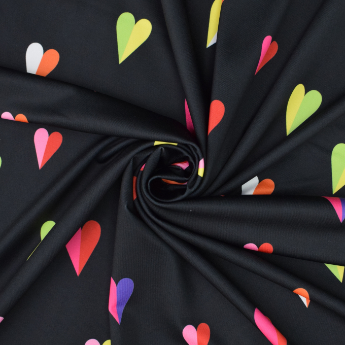Functionele jersey Albstoffe Hamburger  Liebe Active Wear Wild Hearts, zwart
