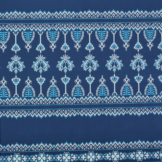 Tissu jersey technique sport Albstoffe Hamburger Liebe Folklore, bleu foncé
