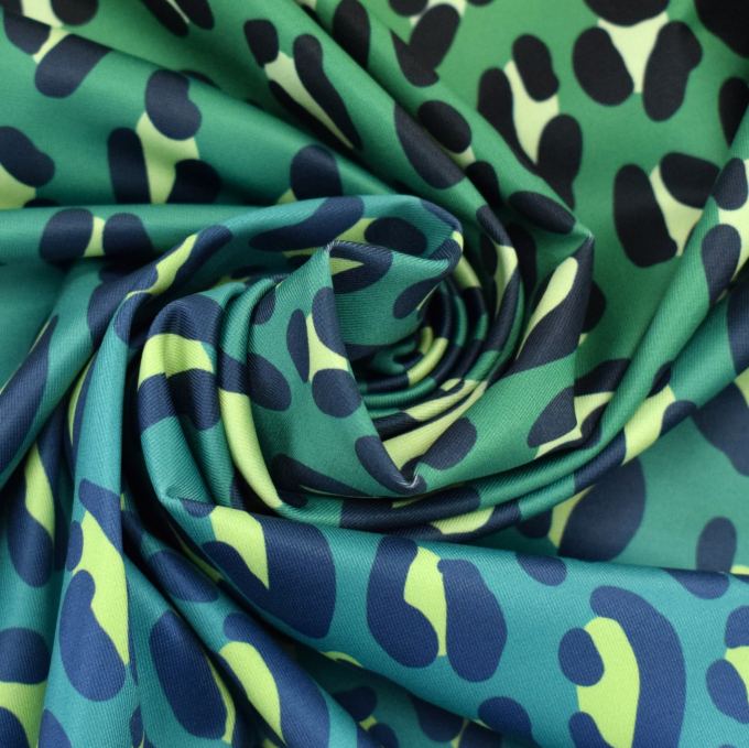 Tissu jersey technique sport Albstoffe Hamburger Liebe Safari, vert