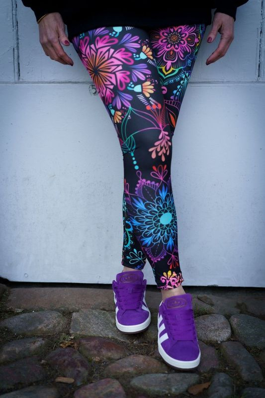 Functionele jersey Albstoffe Hamburger  Liebe Active Wear Rainbow Circles, zwart