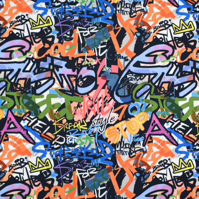 Functionele jersey Graffiti, zwart