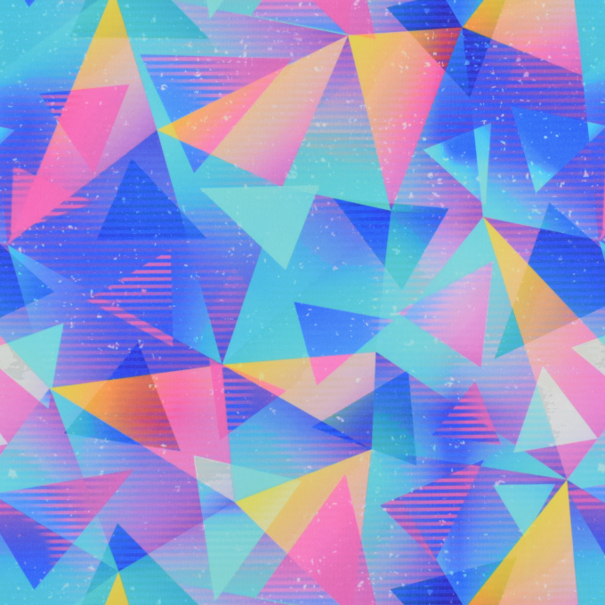 Functionele jersey Pastel Triangles, veelkleurig