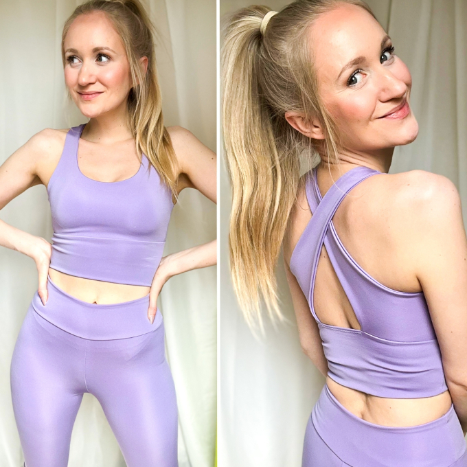 Tissu jersey technique sport uni, lilas