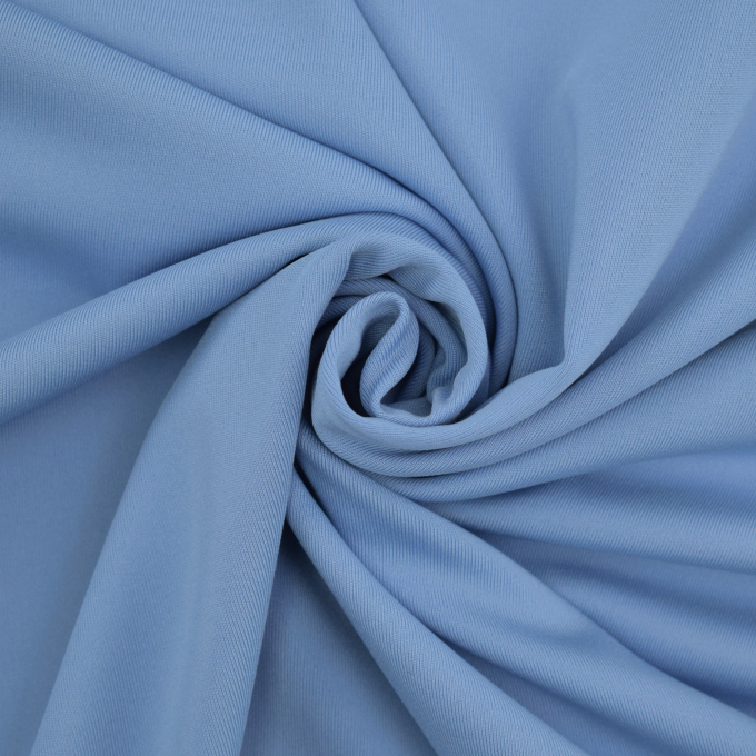 Tissu jersey technique sport uni, bleu clair