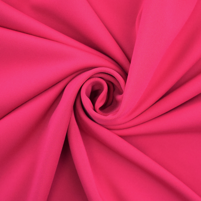 Tissu jersey technique sport uni, rose fuchsia