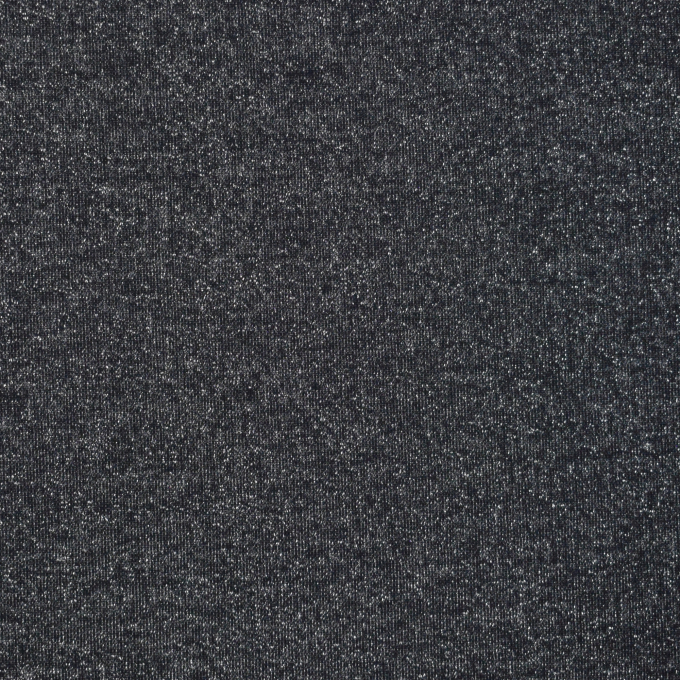 Glitter sweatstof zwart gemêleerd