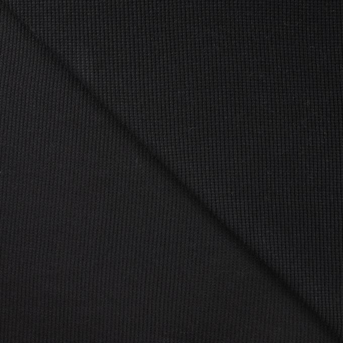 Tissu jersey maille tricot Kelly, noir