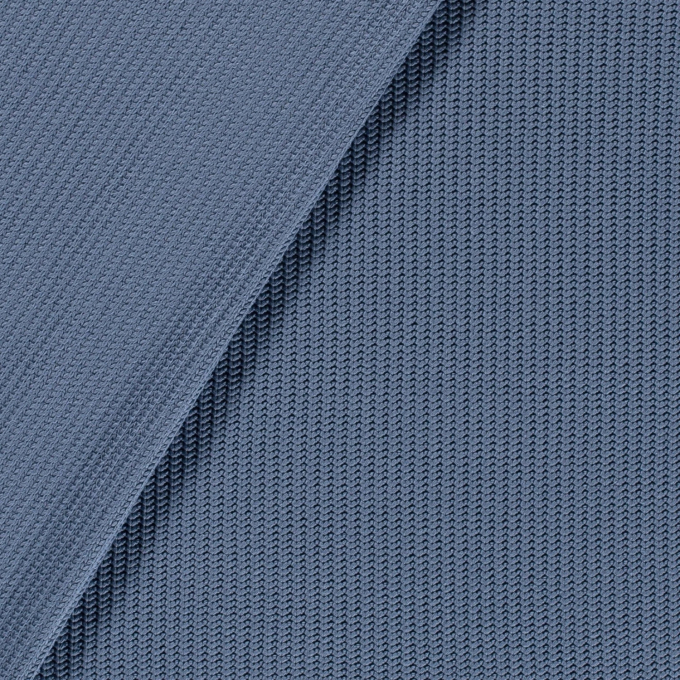 Tissu jersey maille tricot style marin, bleu denim