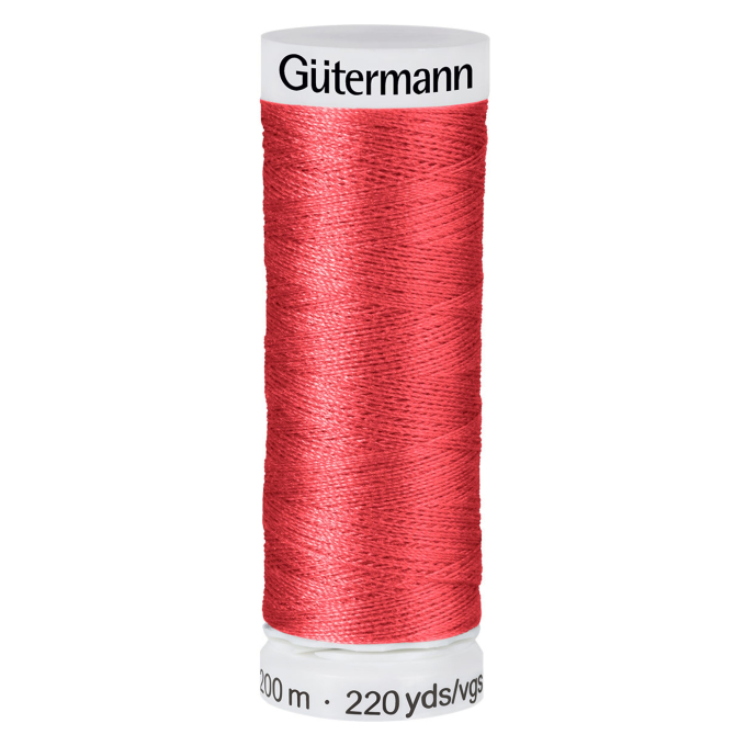 Bobine fil à coudre Gütermann 200m polyester, (026) rouge