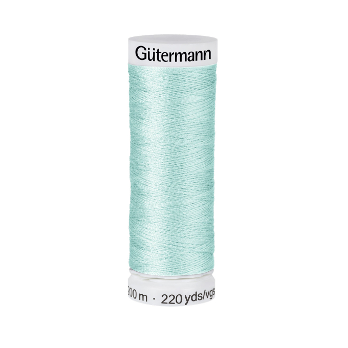 Bobine fil à coudre Gütermann 200m polyester, (053) turquoise clair