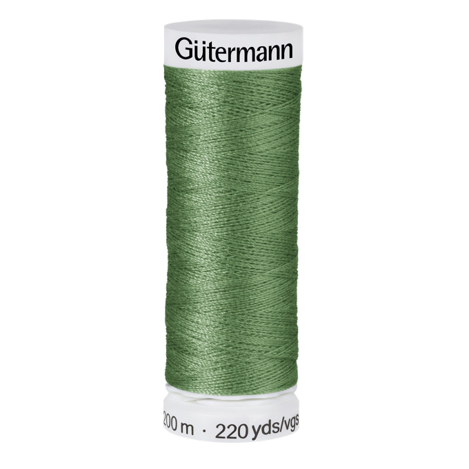 Bobine fil à coudre Gütermann 200m polyester, (148) vert olive
