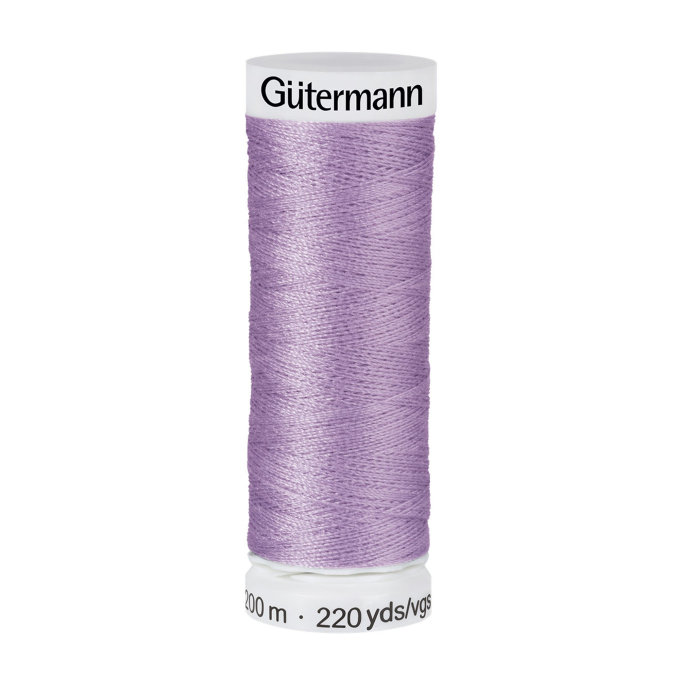 Bobine fil à coudre Gütermann 200m polyester, (158) lilas pastel