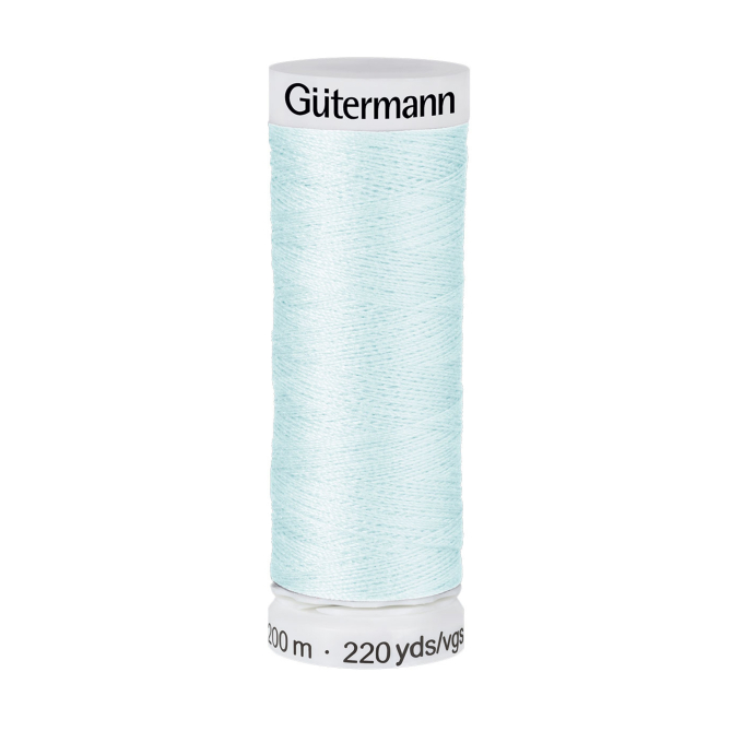Bobine fil à coudre Gütermann 200m polyester, (194) bleu pastel