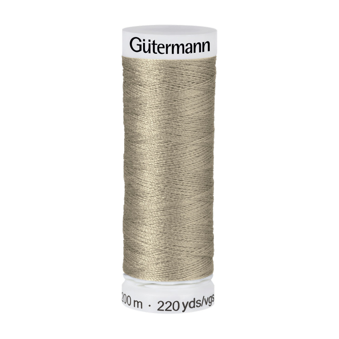 Bobine fil à coudre Gütermann 200m polyester, (208) taupe