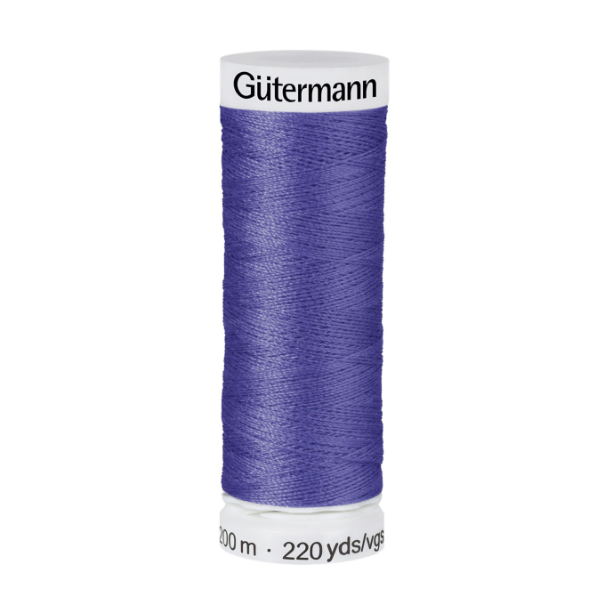 Bobine fil à coudre Gütermann 200m polyester, (218) bleu pourpre