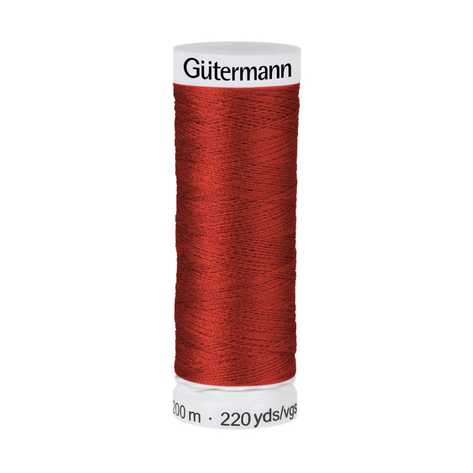 Bobine fil à coudre Gütermann 200m polyester, (221) rouge rouille