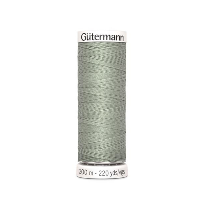 Bobine fil à coudre Gütermann 200m polyester, (261) gris vert