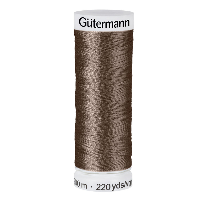 Bobine fil à coudre Gütermann 200m polyester, (308) marron