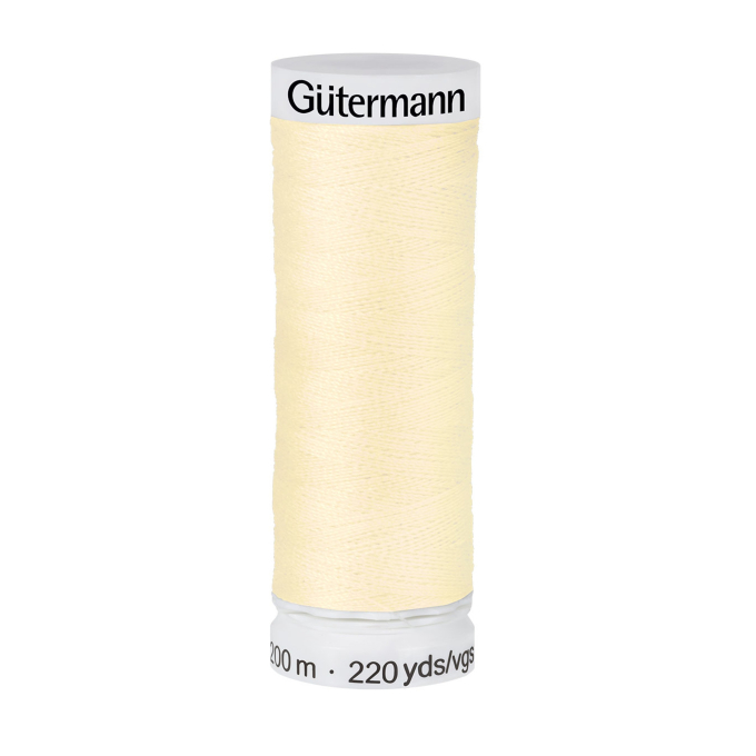 Bobine fil à coudre Gütermann 200m polyester, (325) vanille foncé
