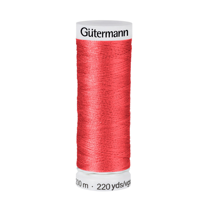 Bobine fil à coudre Gütermann 200m polyester, (364) rouge flamme