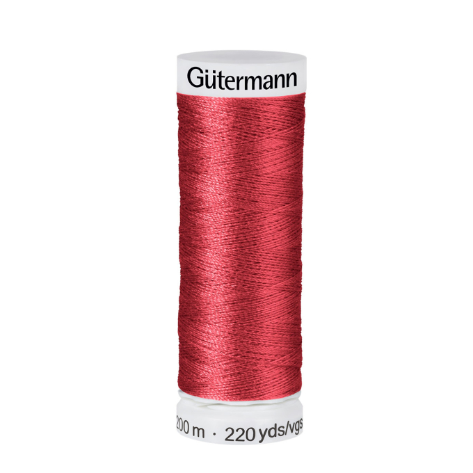 Bobine fil à coudre Gütermann 200m polyester, (367) rouge orange