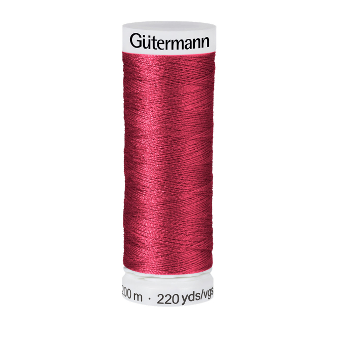 Bobine fil à coudre Gütermann 200m polyester, (384) rouge persan