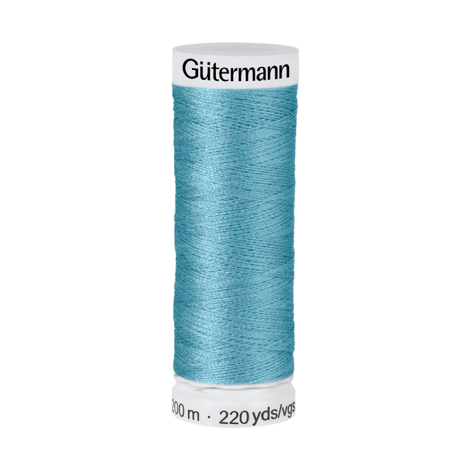 Bobine fil à coudre Gütermann 200m polyester, (385) turquoise