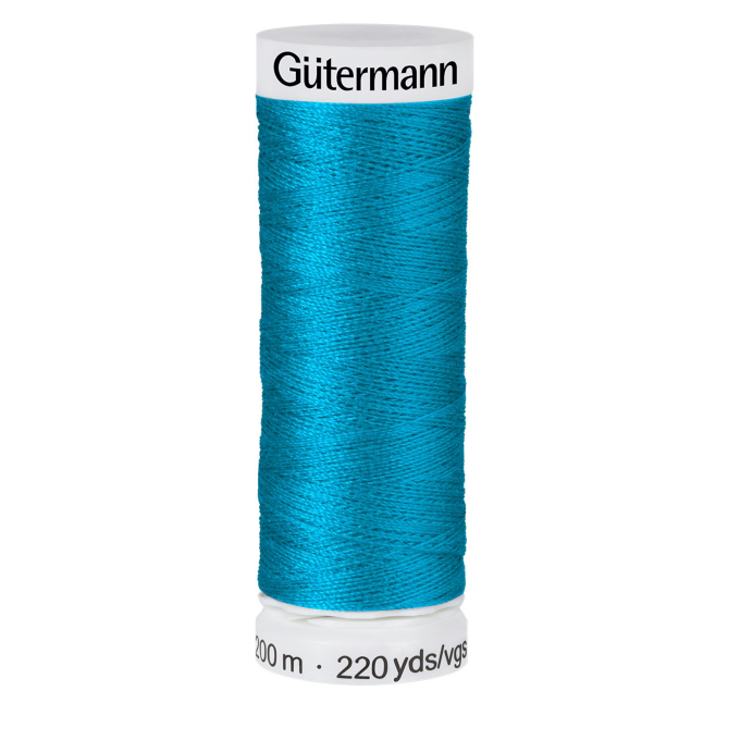 Bobine fil à coudre Gütermann 200m polyester, (482) bleu pétrole foncé