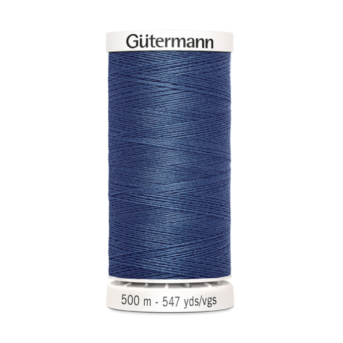 Bobine fil à coudre Gütermann 500m polyester, (068) bleu guède