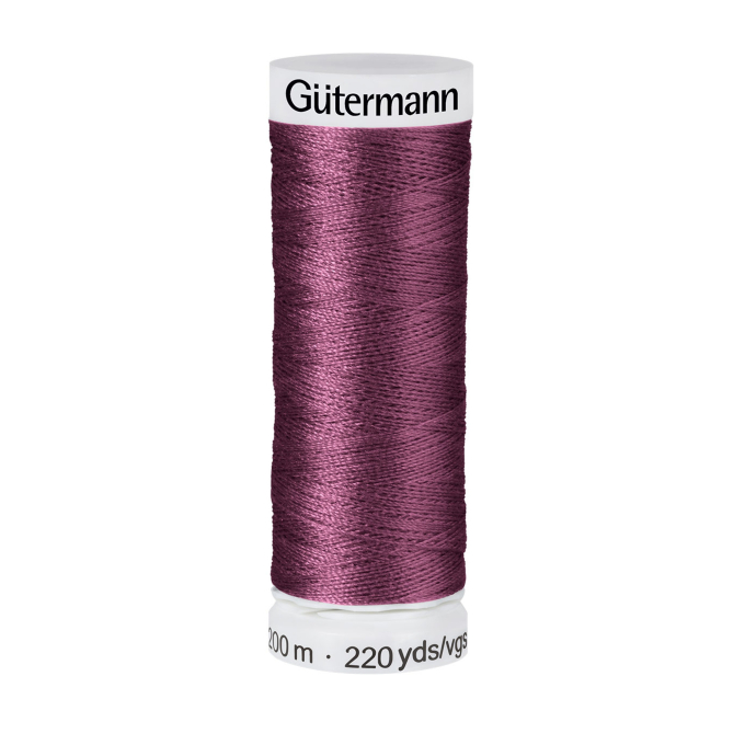 Bobine fil à coudre Gütermann 200m polyester, (517) prune
