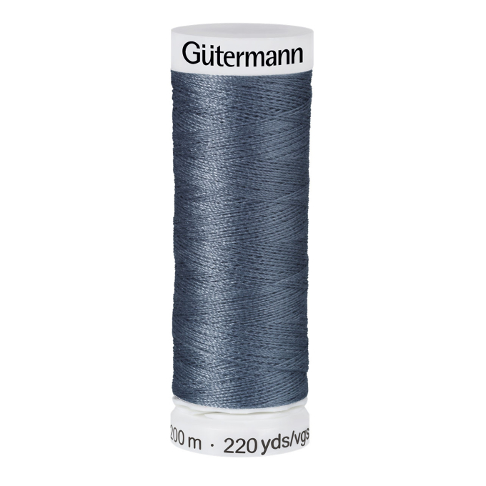 Bobine fil à coudre Gütermann 200m polyester, (537) gris phoque