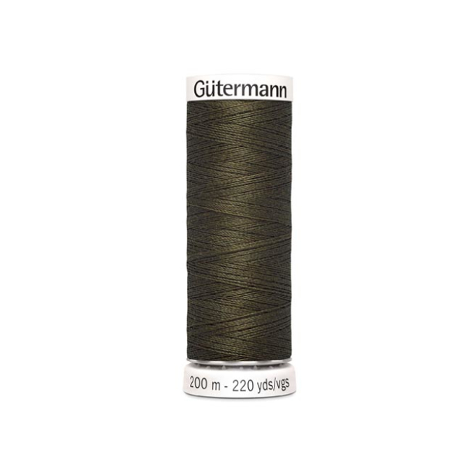 Bobine fil à coudre Gütermann 200m polyester, (689) marron foncé