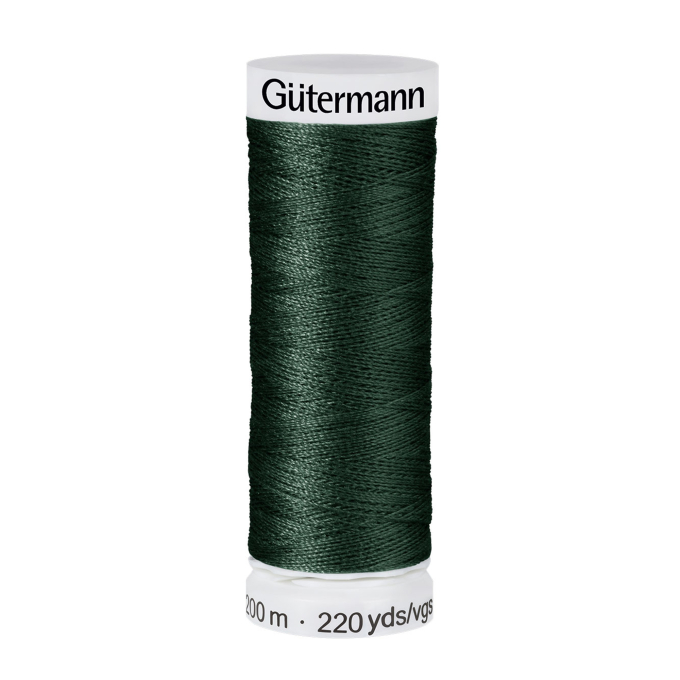 Bobine fil à coudre Gütermann 200m polyester, (707) vert sapin