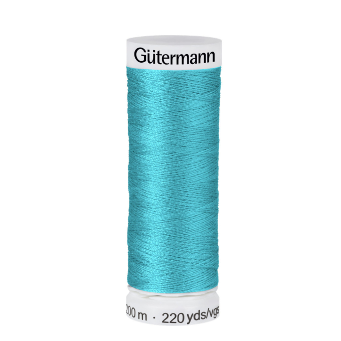 Bobine fil à coudre Gütermann 200m polyester, (715) bleu mer