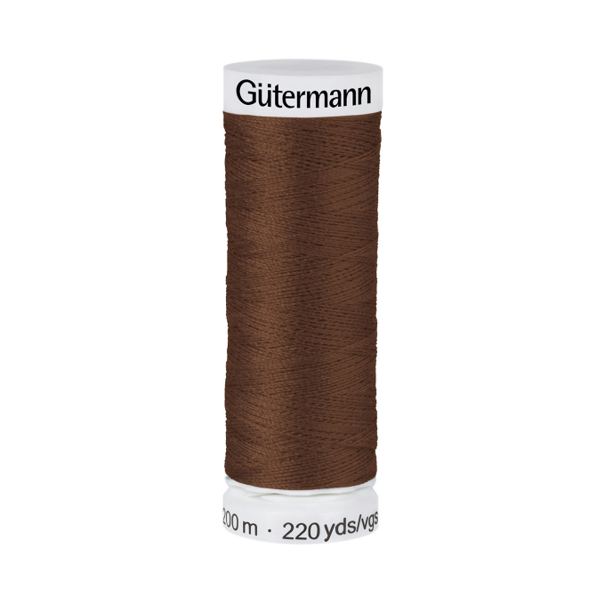 Bobine fil à coudre Gütermann 200m polyester, (774), marron