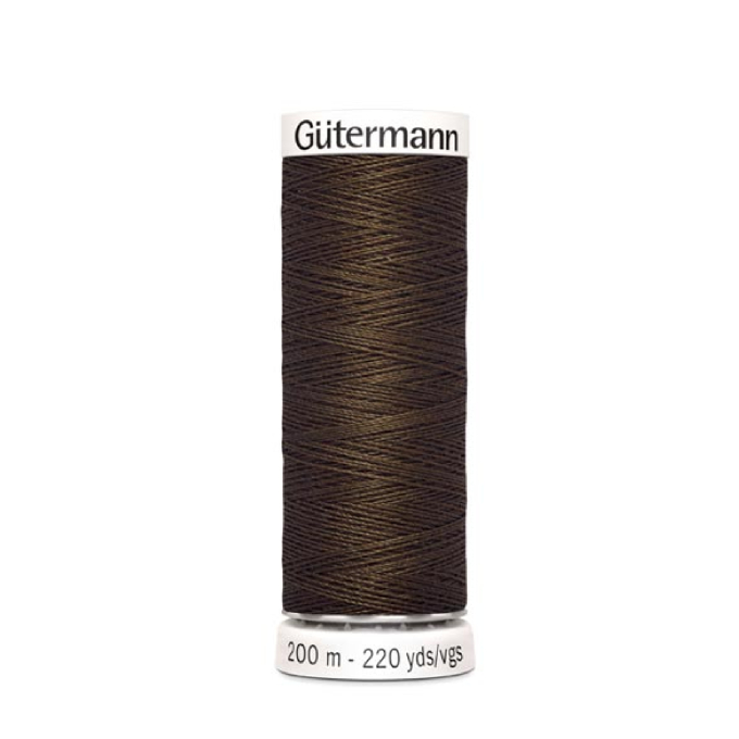 Bobine fil à coudre Gütermann 200m polyester, (816) marron