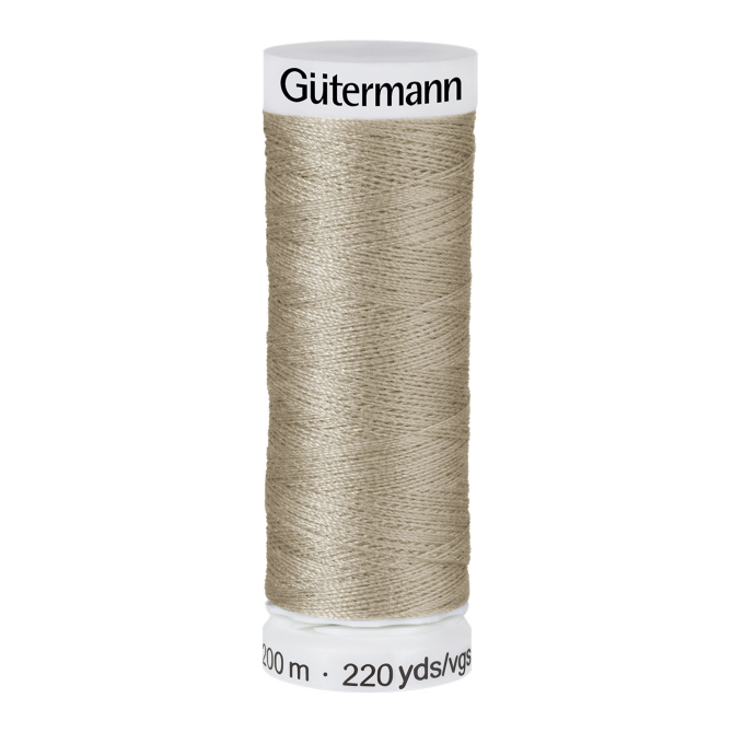 Bobine fil à coudre Gütermann 200m polyester, (854) beige