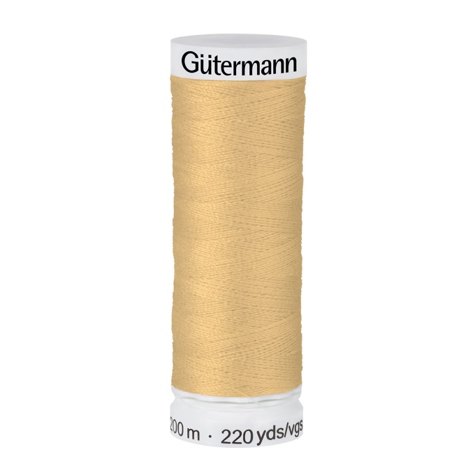 Bobine fil à coudre Gütermann 200m polyester, (893) ocre