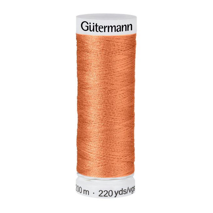 Bobine fil à coudre Gütermann 200m polyester, (895) orange clair