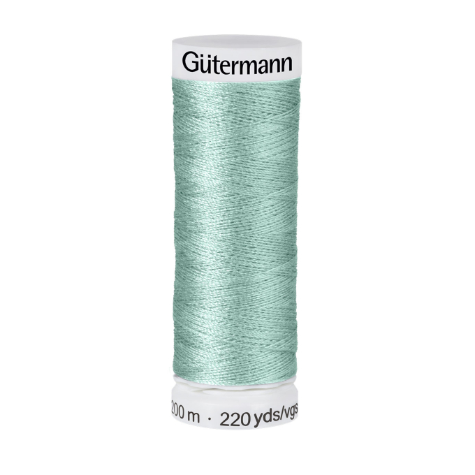 Bobine fil à coudre Gütermann 200m polyester, (929), turquoise pâle