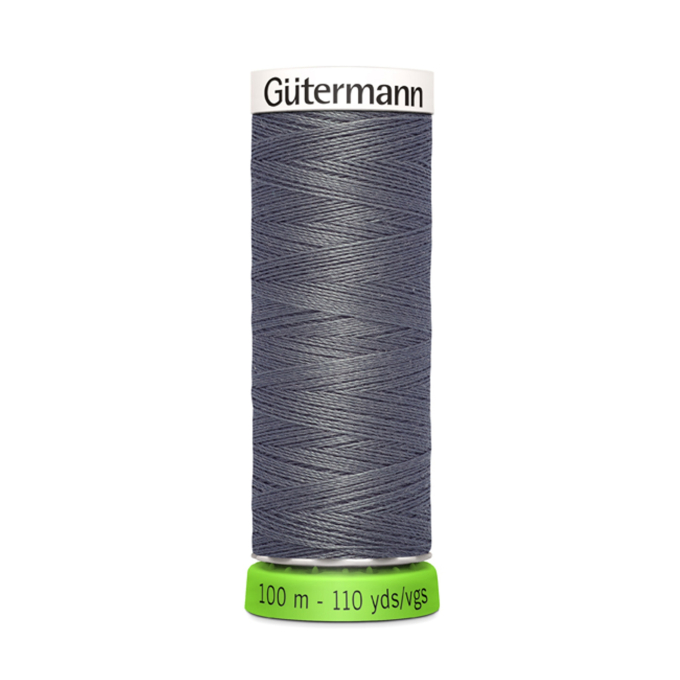 Bobine fil à coudre Gütermann 100m polyester rPET, (701) gris