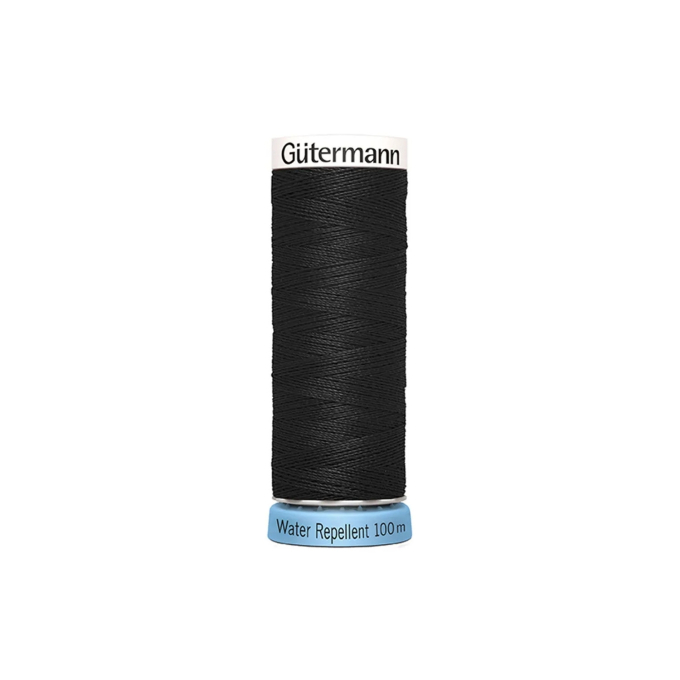 Bobine fil à coudre water repellent Gütermann 100m polyester, (000) noir