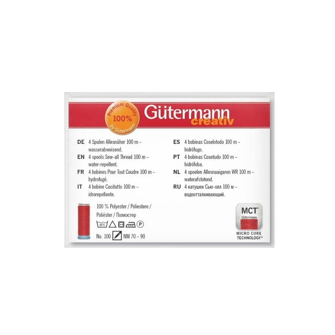 Kit fil à coudre water repellent Gütermann 100m polyester Col. 3
