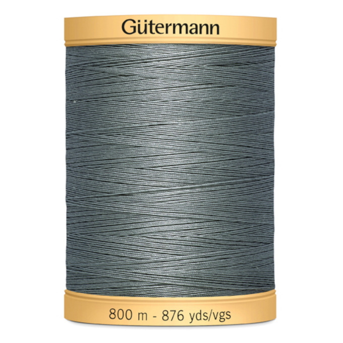 Bobine fil à coudre Gütermann 800m coton C NE 50, (5705) gris