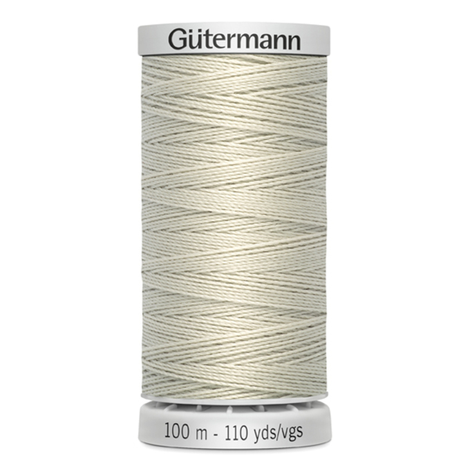 Bobine fil extra fort Gütermann 100m polyester, (299) blanc cassé
