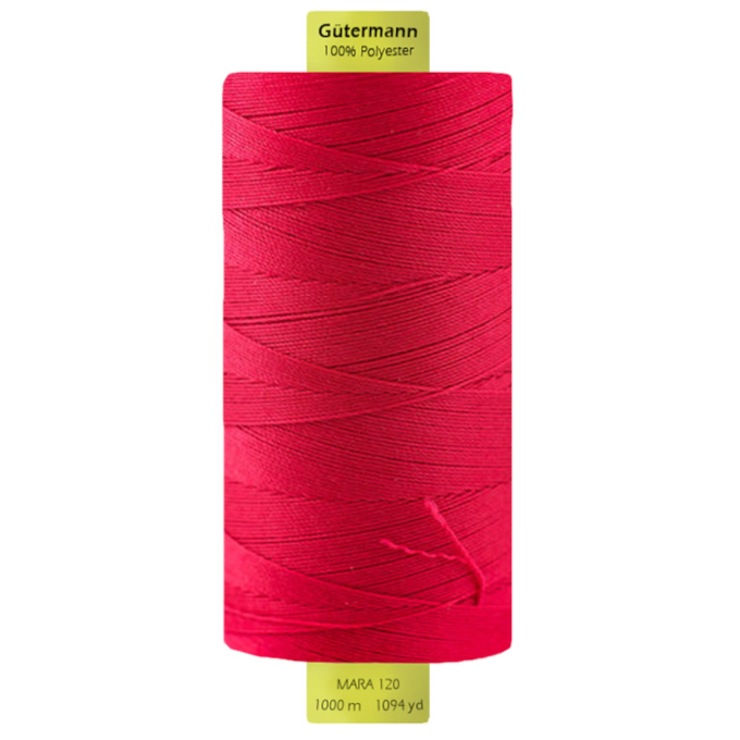 Bobine fil à coudre Gütermann 1000m polyester Mara 120, (0382) rose fuchsia vif