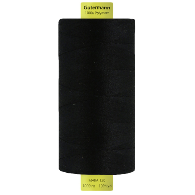Bobine fil à coudre Gütermann 1000m polyester Mara 120, (0665) bleu foncé